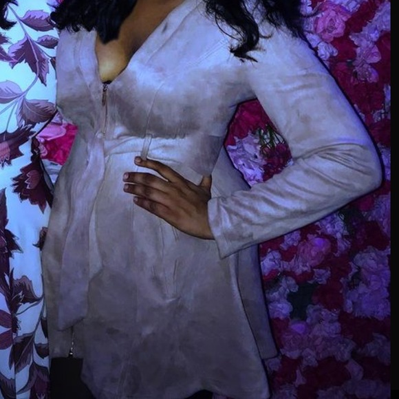 Suede Winter Dress Jacket - Picture 6 of 6